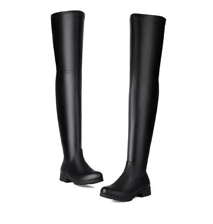 New style fashion thick heeled women's knee high boots - ghoddosh.com