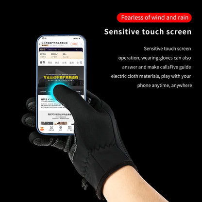 Unisex Winter Warm Outdoor Riding   Non-slip Gloves /  Two-finger Touch Screen  - mobile friendly