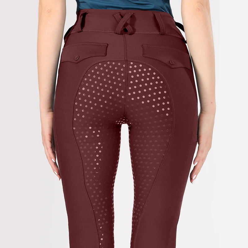 Horse Riding Pants  Women Equestrian  Full Seat Silicone Breeches - Ghoddosh