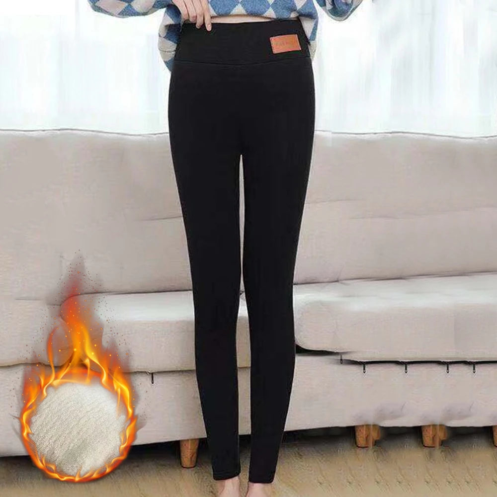 Women Leggings, Seamless High Waist Thick Padded Thermal Tight Riding Pants - ghoddosh.com