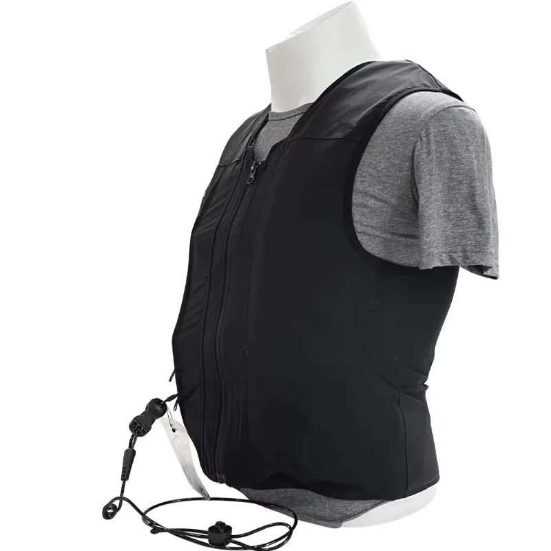 Black and gray life Equestrian vest on a white background , ghoddosh.com