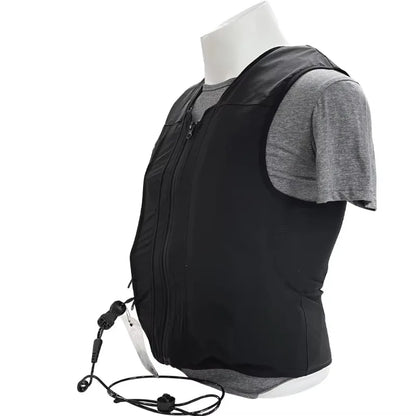 Black and gray life Equestrian vest on a white background , ghoddosh.com