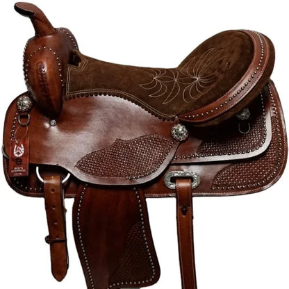 Genuine leather  saddle - Brown Color (with Matching Accessories)