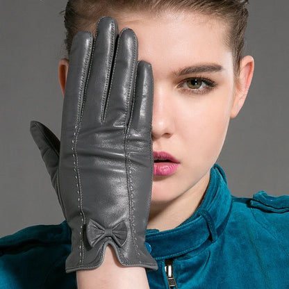 Genuine Leather  Premium Gloves for Women . Ghoddosh