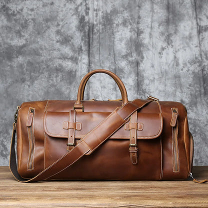Vintage Genuine Leather Men's Equipment  Bag - Ghoddosh