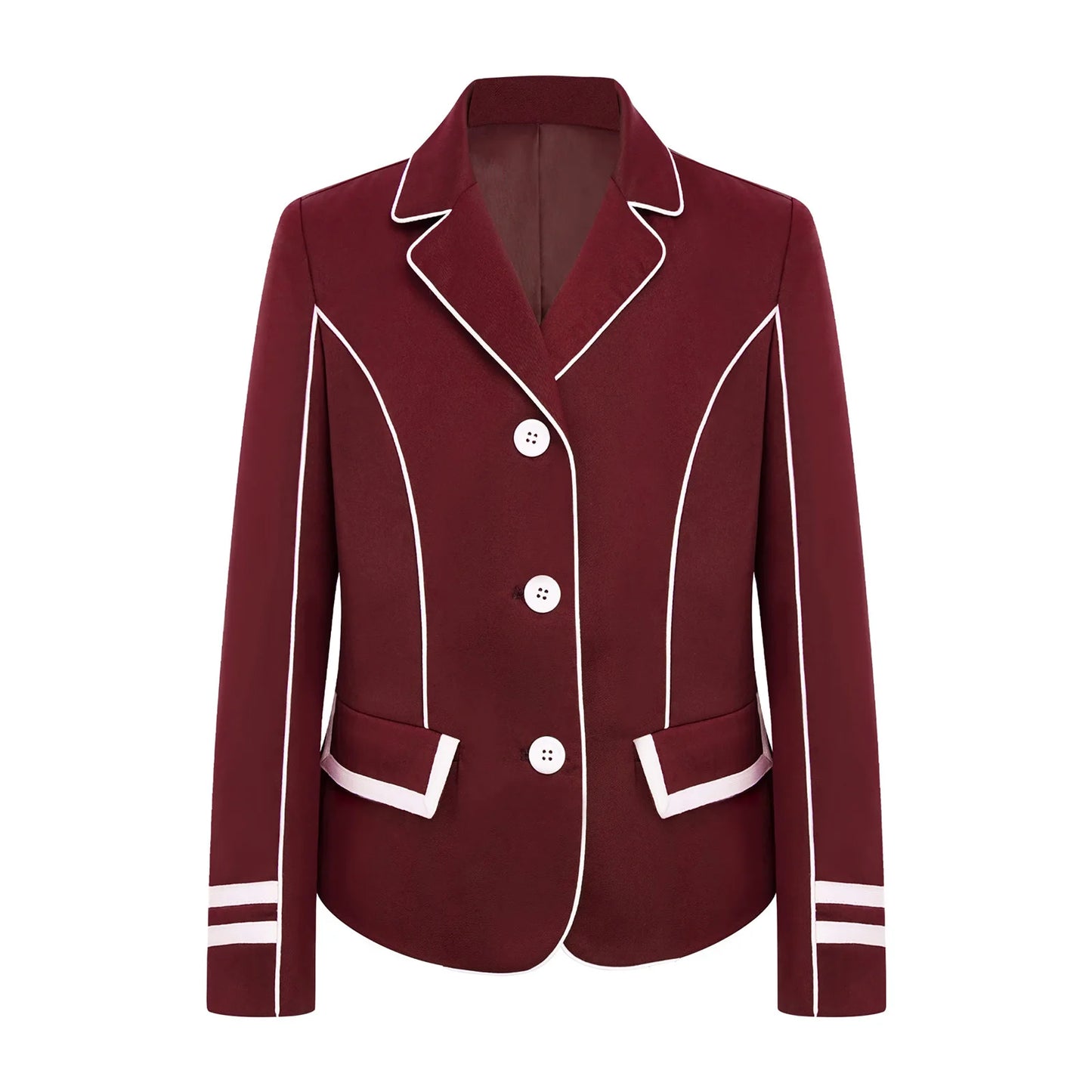 Maroon Children  Horse Riding Blazer  Equestrian Long Sleeve Blazer @ ghoddosh.com