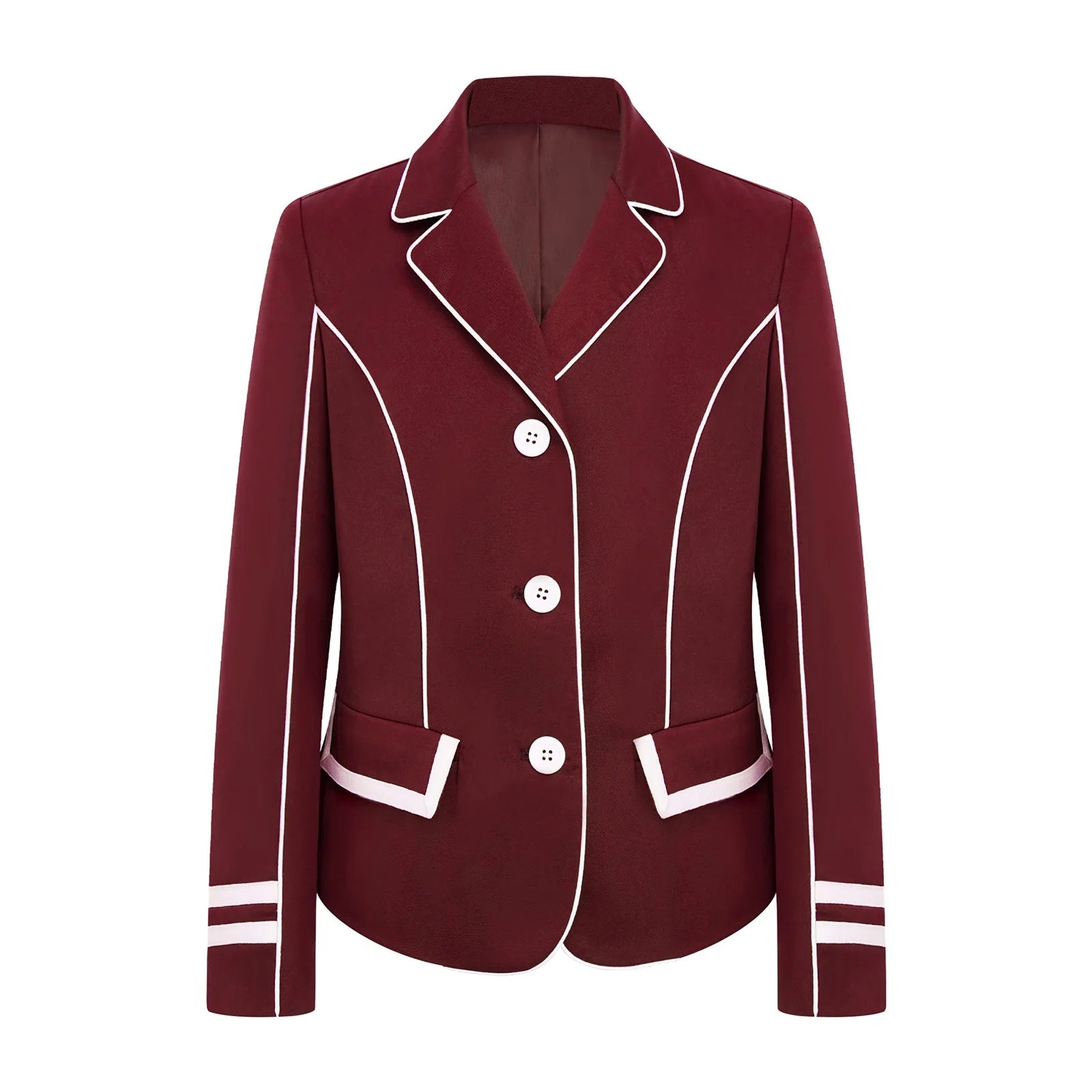 Maroon Children  Horse Riding Blazer  Equestrian Long Sleeve Blazer @ ghoddosh.com