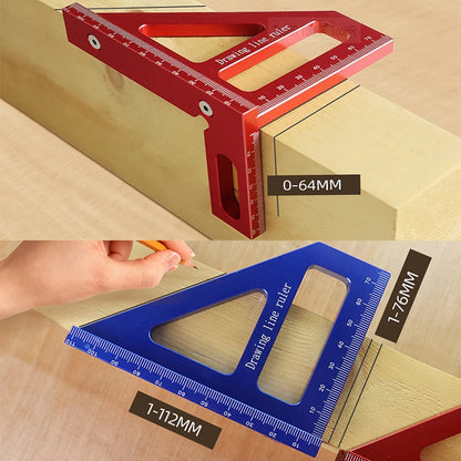 High Precision Woodworking Square: Aluminum Miter Triangle Ruler @ ghoddosh.com