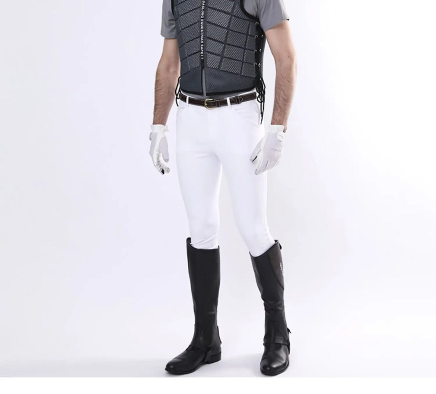 High Quality Half Chaps Full Soft Cow Leather Splicing Horse Riding leg  Protector For Unisex