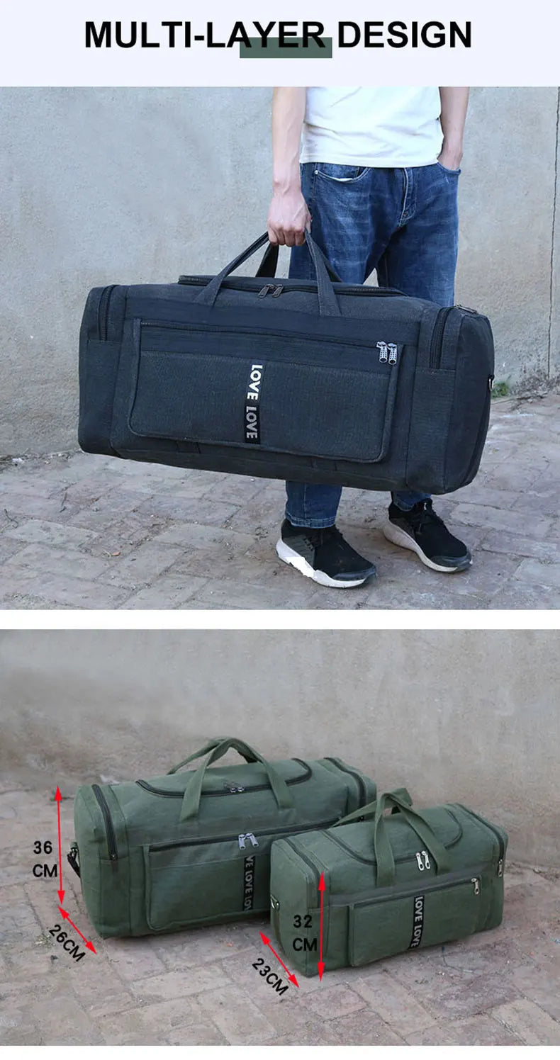 Large Canvas Waterproof  Duffel HandBag