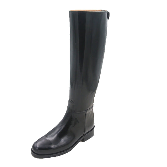 Equestrian / Horse Riding Unisex Boots / Back Zipper / Bright Cow Leather Lining Dressage