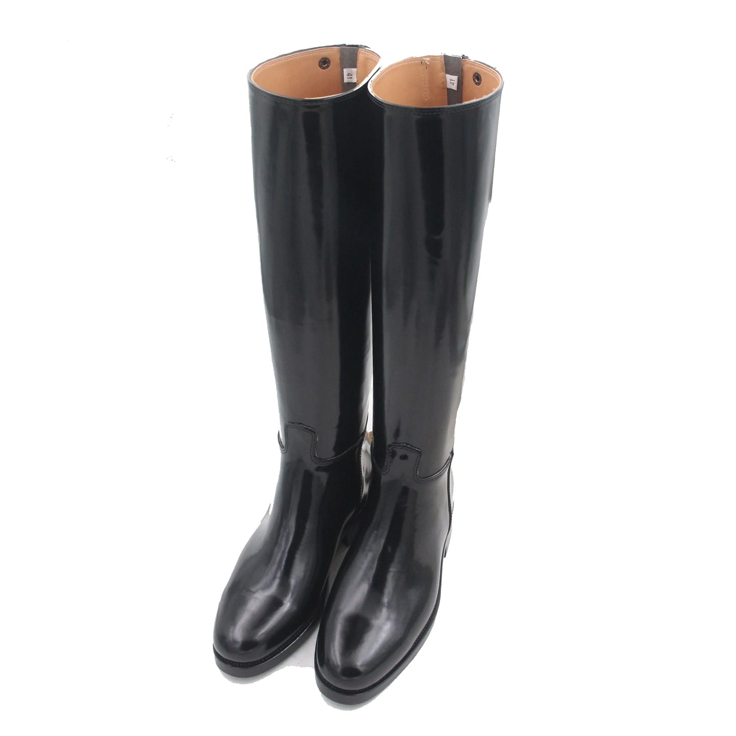 Equestrian / Horse Riding Unisex Boots / Back Zipper / Bright Cow Leather Lining Dressage