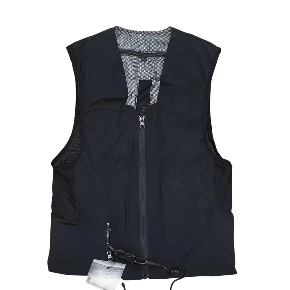 Black and gray life Equestrian vest on a white background , ghoddosh.com