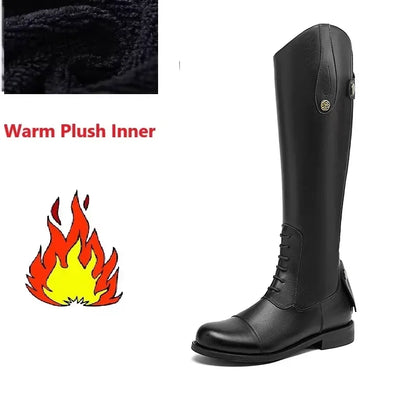 Equestrian  Non-Slip - Plush Inside Horse Riding  Leather  Boots  ghoddosh.com