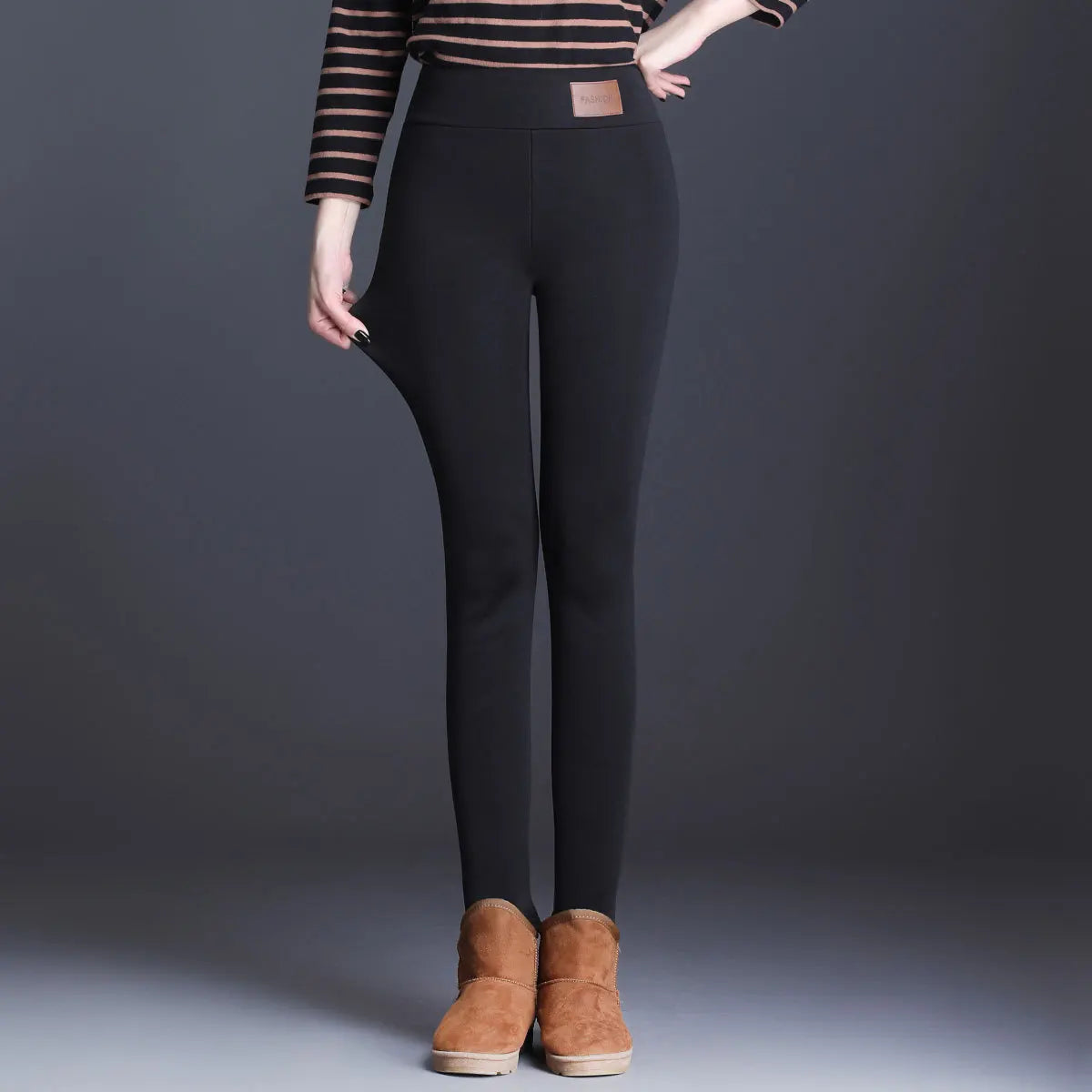 Women Leggings, Seamless High Waist Thick Padded Thermal Tight Riding Pants - ghoddosh.com