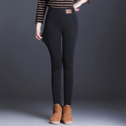 Women Leggings, Seamless High Waist Thick Padded Thermal Tight Riding Pants - ghoddosh.com