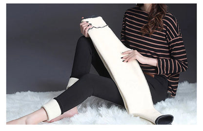 Women Leggings, Seamless High Waist Thick Padded Thermal Tight Riding Pants - ghoddosh.com
