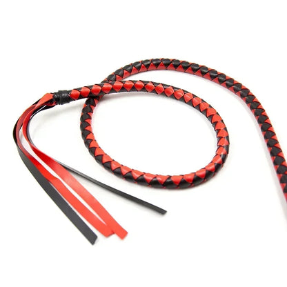 New Black Horse Riding Crop with Stylish Red & Pink Accents - Lightweight & Durable @ghoddosh.com
