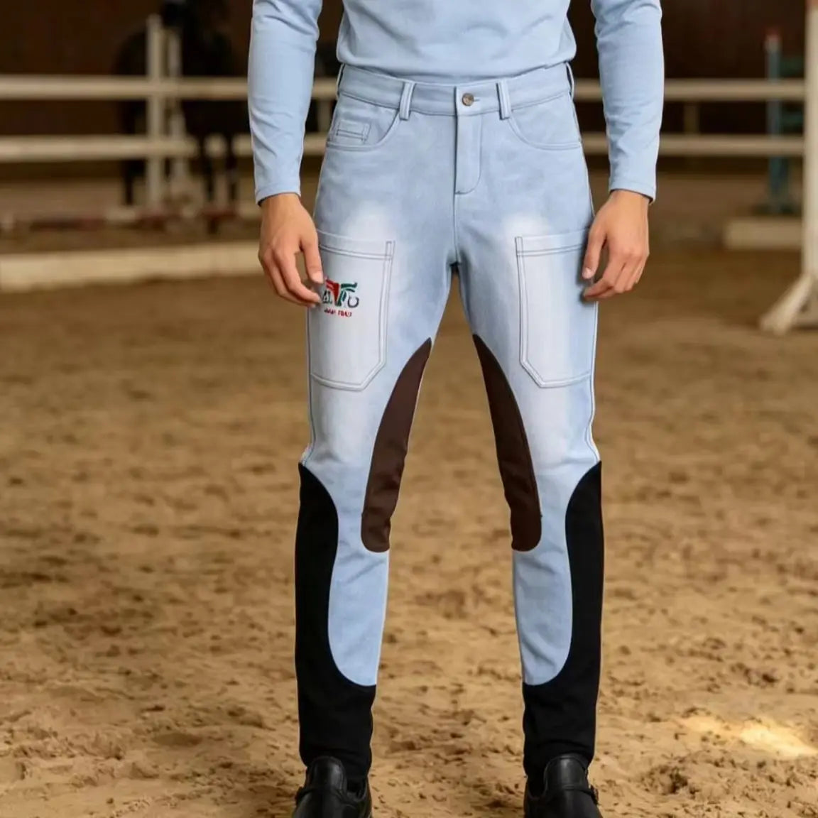 Men's Professional Equestrian Riding Pants - Full Silicone Grip Quick-Dry Breeches @ ghoddosh.com