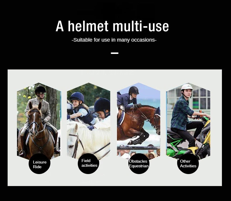 Unisex Equestrian Helmet – Adjustable Breathable Horse Riding Safety Cap & Protective Gear