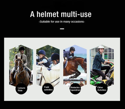 Unisex Equestrian Helmet – Adjustable Breathable Horse Riding Safety Cap & Protective Gear