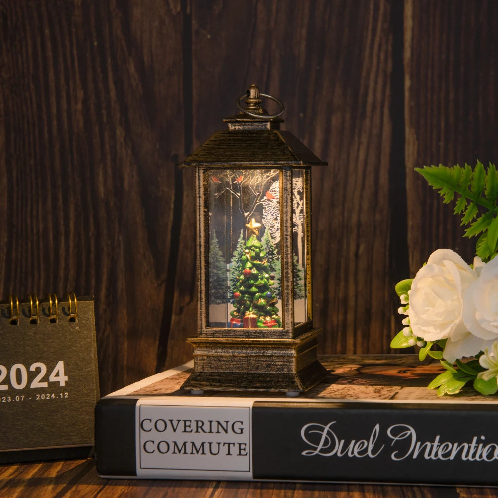 1PC  Christmas Square Wind Light - Night Light Christmas  Desktop Decorative Light Box @ghoddosh.com