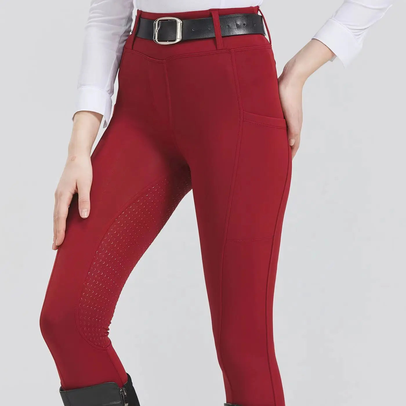 Women's Knee-Patch Breeches Equestrian  Pants . Ghoddosh 