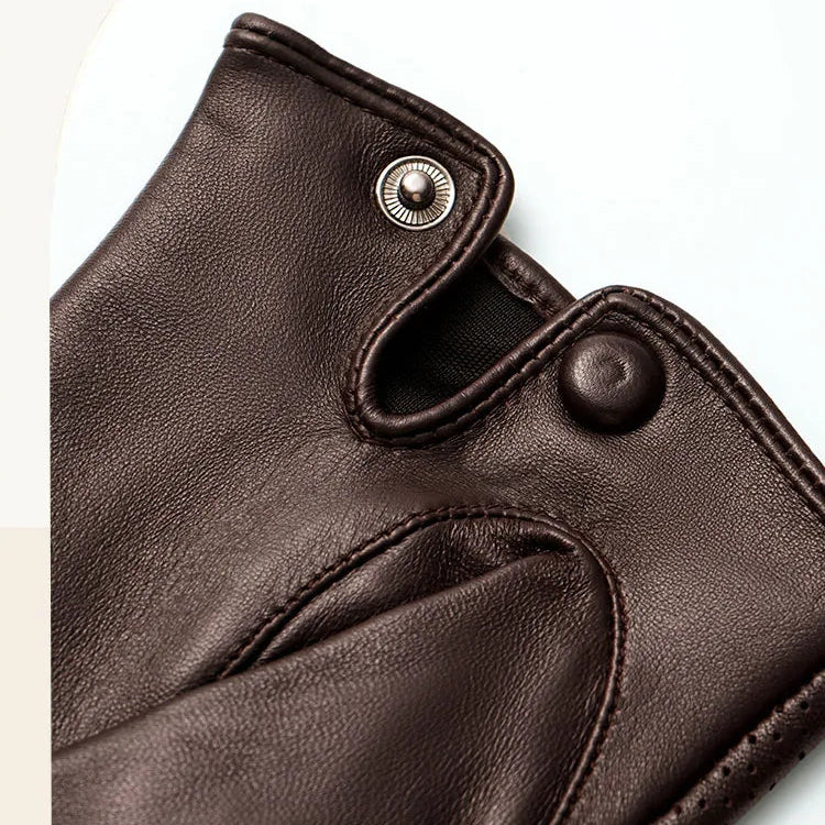Genuine Leather Men Gloves / Breathable ,thin ,silk lining and Touchscreen Friendly @ghoddos.com