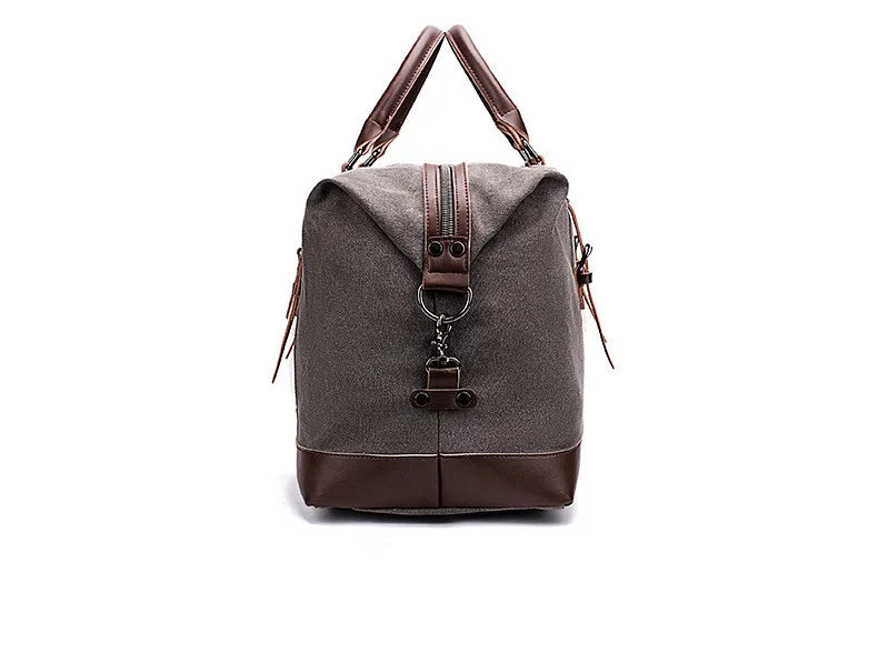 Men PU Leather Outdoor Luggage  Bag Large Capacity Shoulder Equestrian bag . Ghoddosh