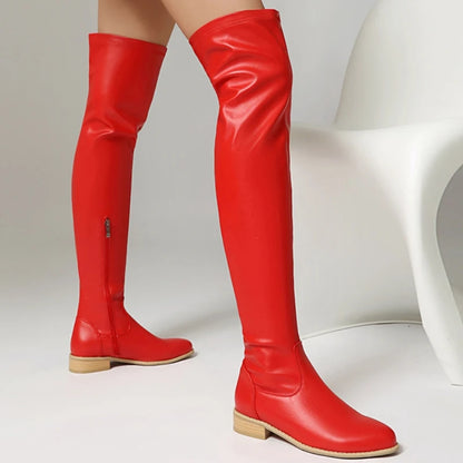 Elastic Over-the-knee Boots Woman Thigh High Boots @ ghoddosh.com