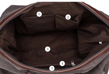 Men PU Leather Outdoor Luggage  Bag Large Capacity Shoulder Equestrian bag . Ghoddosh