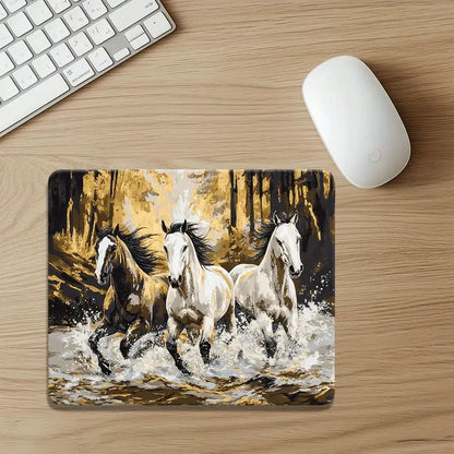 Printed horse pattern  anti-slip rubber computer mousepad @ghoddosh.com