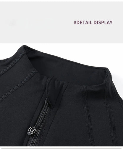 Women’s Full-Zip Athletic Jacket with Thumbholes – Stretch Fit Long Sleeve Sports Top - Ghoddosh.com

