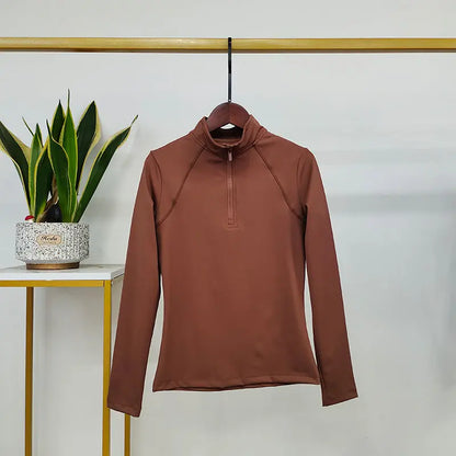 Western Zipper Horseback , Long Sleeve  Equestrian Tops