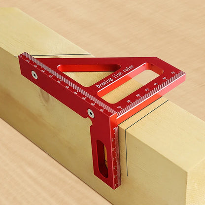 High Precision Woodworking Square: Aluminum Miter Triangle Ruler @ ghoddosh.com