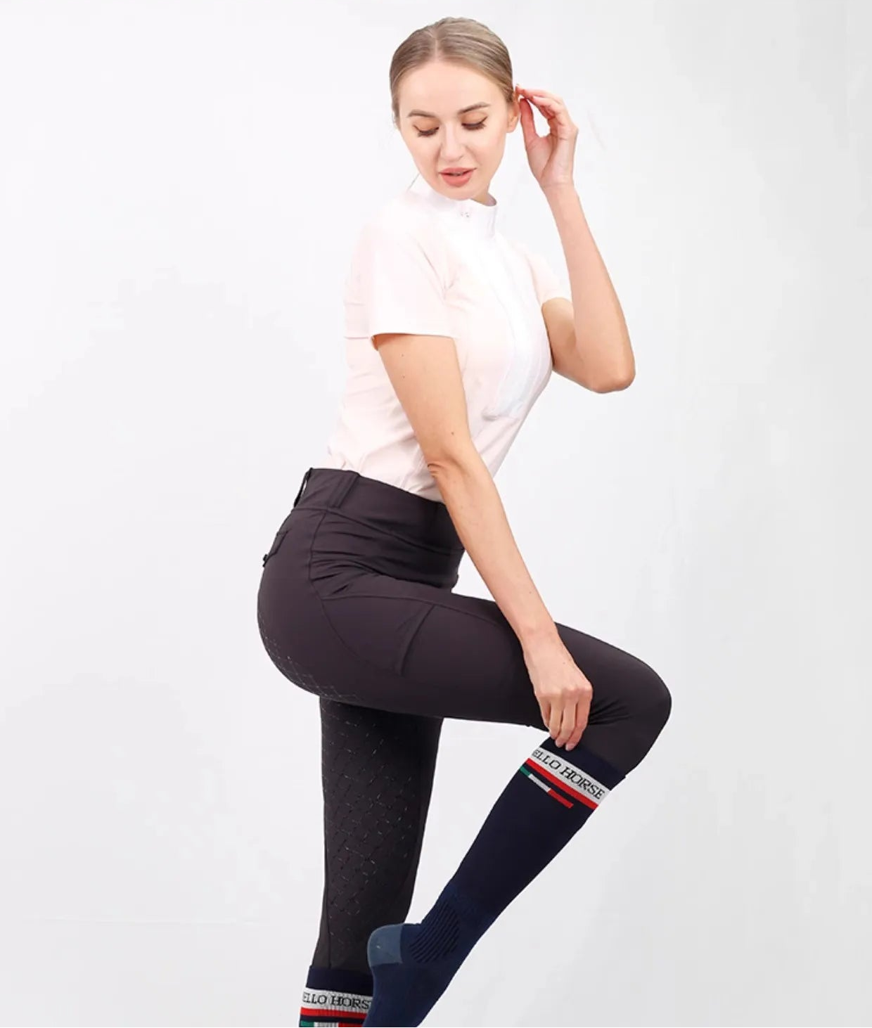 Hello Horse Equestrian  Socks - Breathable , Non-Slip , Antibacterial and Moisture-Absorbent Riding Socks @ ghoddosh.com