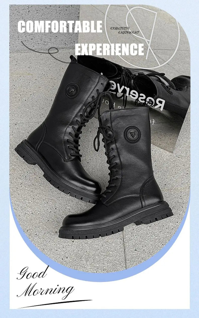 Trendy Thi   Long  Boots - Knee High Leather Boots For Him  @ ghoddsh.com