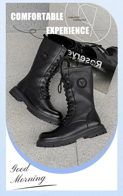 Trendy Thi   Long  Boots - Knee High Leather Boots For Him  @ ghoddsh.com