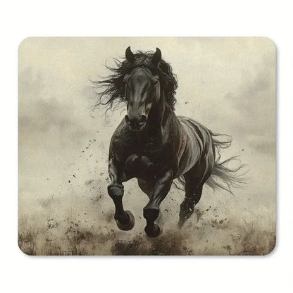 Printed horse pattern  anti-slip rubber computer mousepad @ghoddosh.com