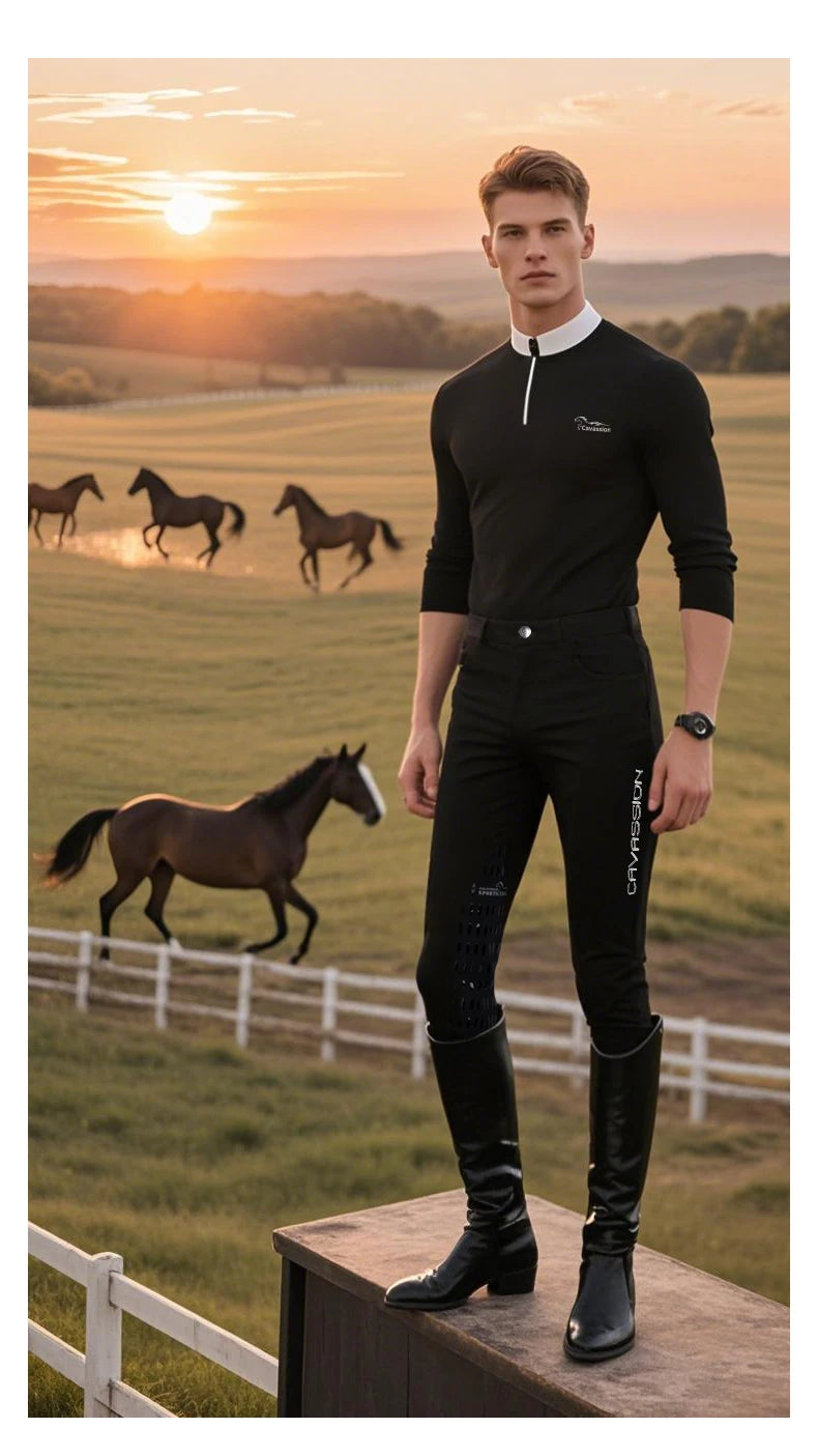 Equestrian Riding Breeches for Women/Men - Horseback Riding Tights with Silicone Knee Patch Grip @ ghoddosh.com