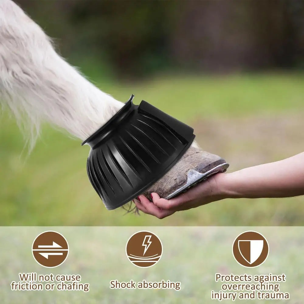 Rubber Bell  Horse Boots   2pcs Soft Equine Protective Boots - Ghoddosh
