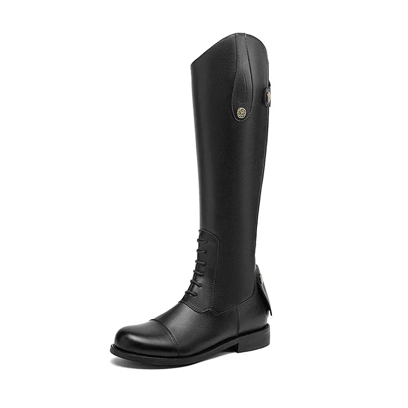 Equestrian  Non-Slip - Plush Inside Horse Riding  Leather  Boots  ghoddosh.com