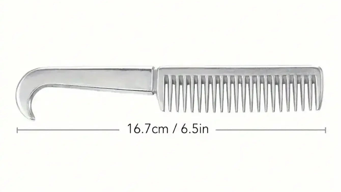 1pc Aluminum Alloy Horse Comb - Lightweight, Durable, Tangle-Free, Gentle on Horse Mane & Legs - Ghoddosh
