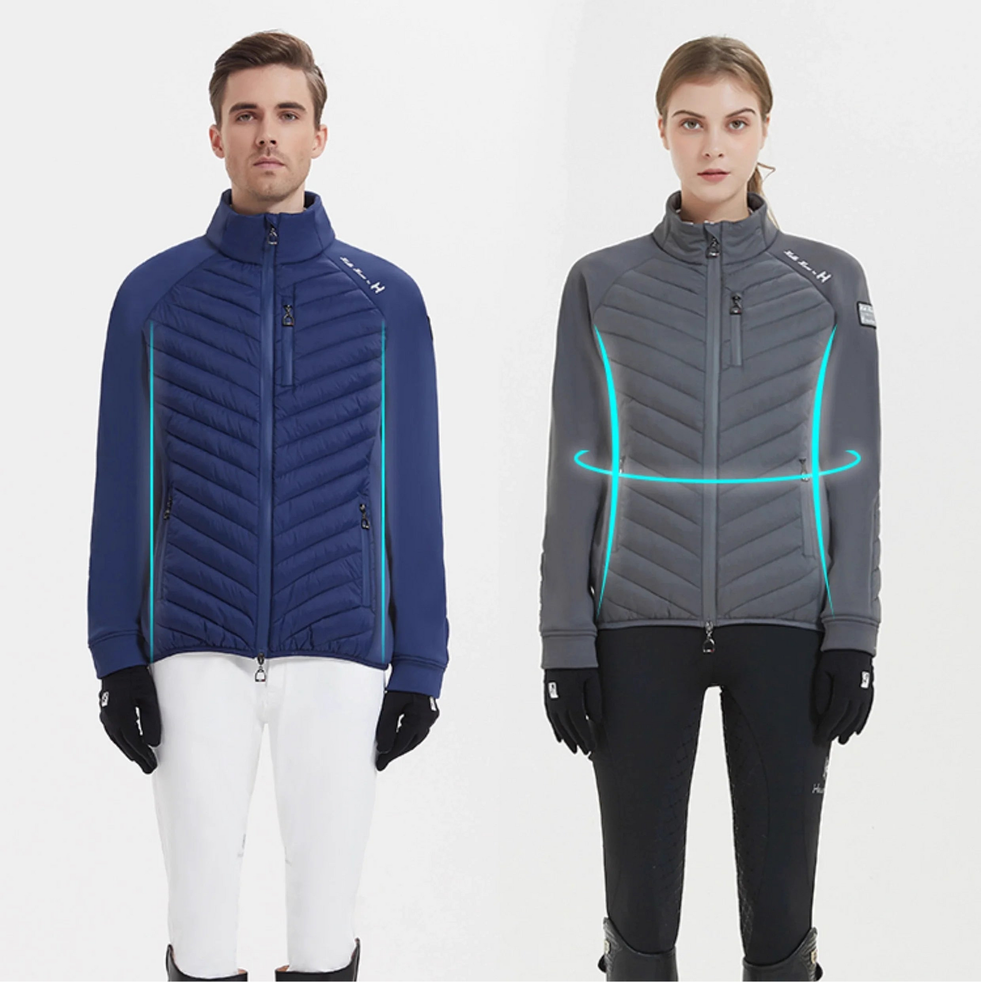 Hello Horse Unisex Equestrian  warm , Lightweight , Horse Riding Training Jacket With Stirrups Zip Shape @ ghoddosh.com