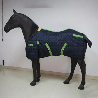 Waterproof Oxford Turnout Horse Rug with Tail & Neck Sheet – Windproof Winter Blanket

