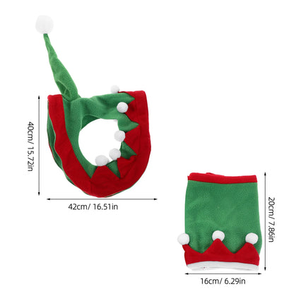 1Set of Horse Accessory Costume - Holiday Leg Wraps - Horse Hat Set for Horse Christmas Parade - ghoddosh.com