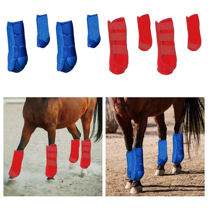 4x Horse Boots  Multifunction Reusable Portable Guard horse Leg Wraps - Ghoddosh