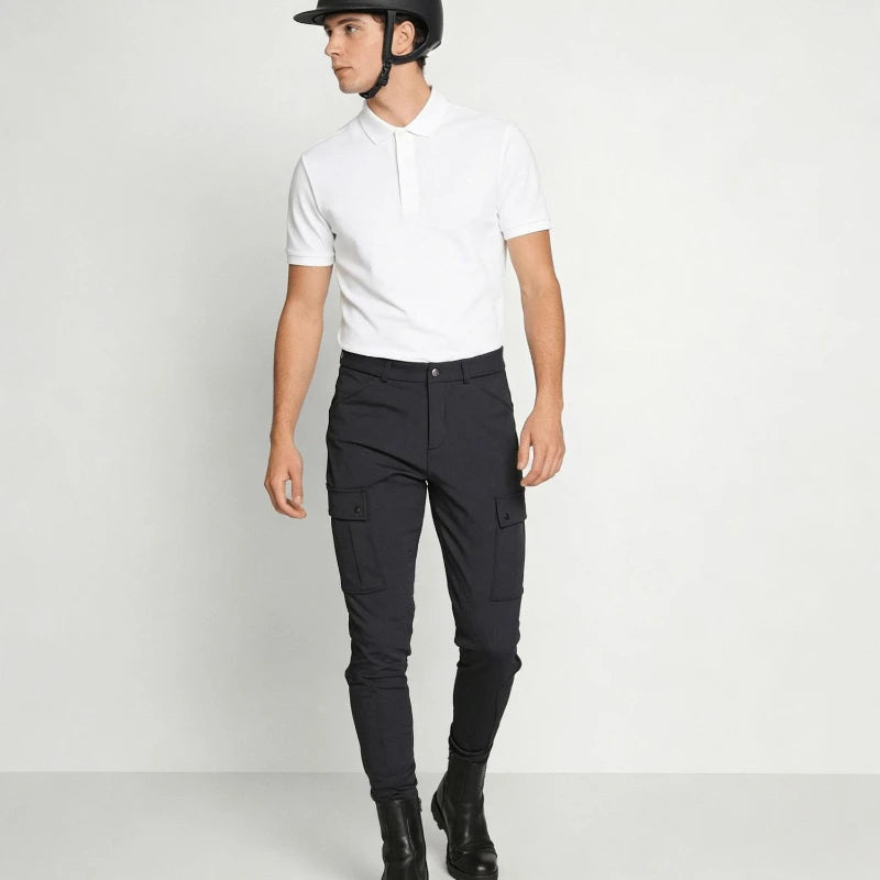 Men’s Silicone Knee Patch Riding Breeches – Breathable, Quick-Dry Equestrian Pants @ ghoddosh.com