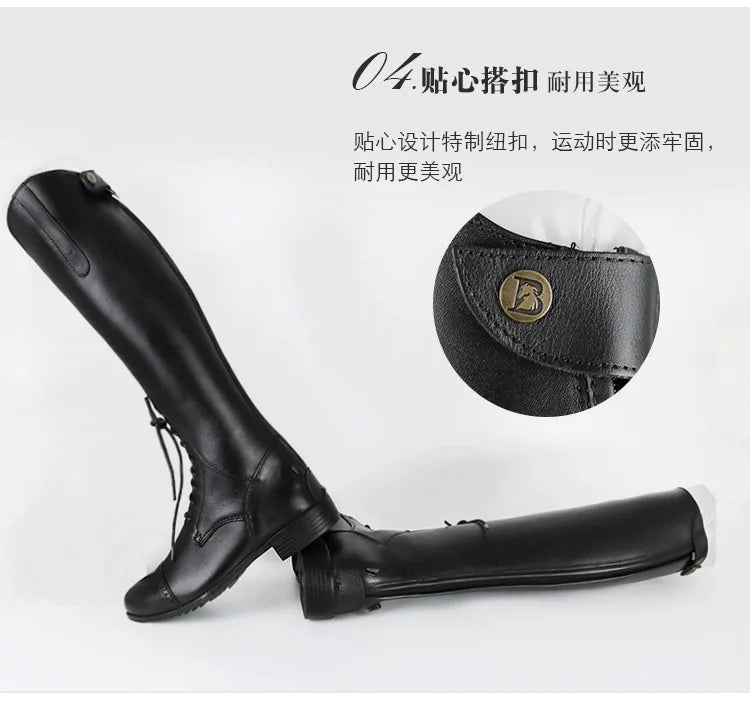 Horse Riding  Cow Leather  boots / Equestrian Unisex  Boots . Ghoddosh