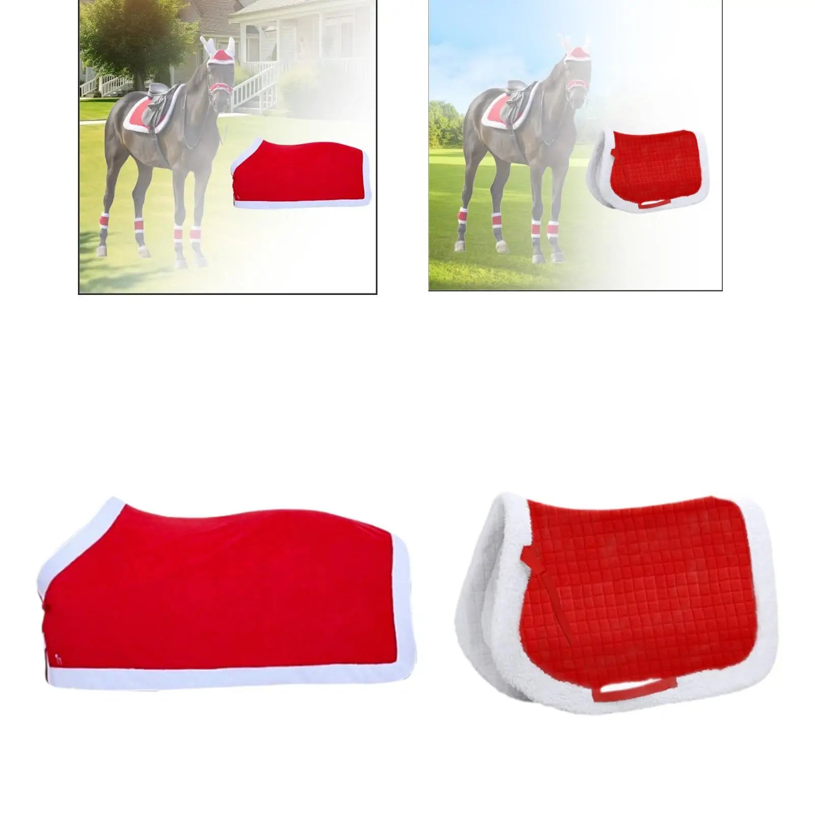Christmas Costume - Equestrian Blanket for Horses with Saddle Pad @ghoddosh.com